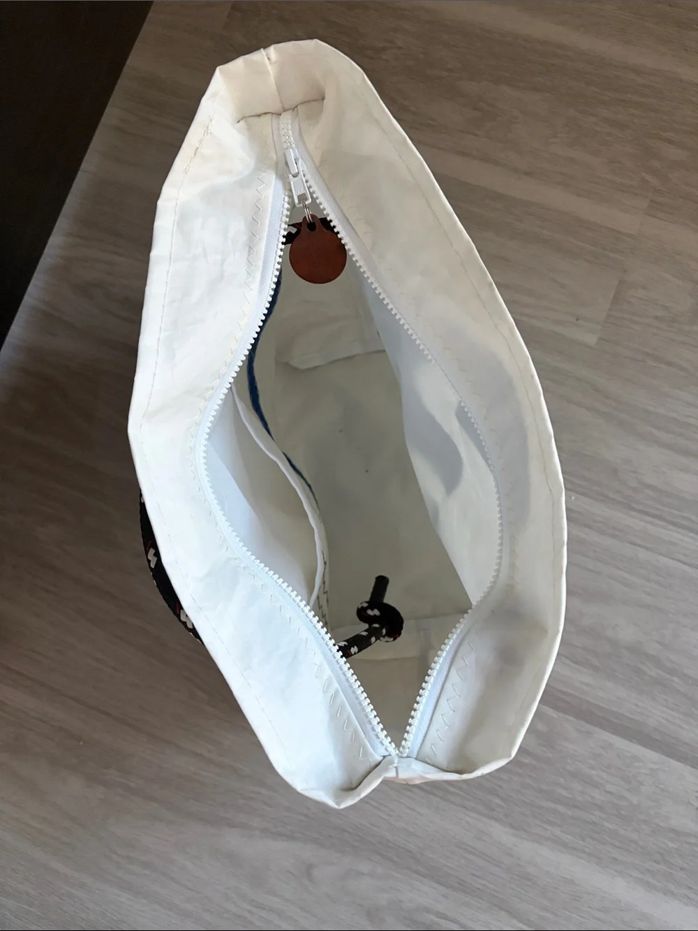 White Tote Bag with Blue Number 3 - Women Bags